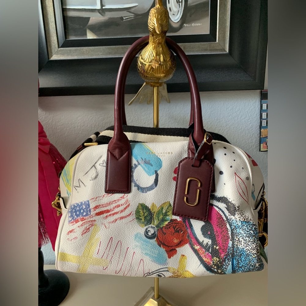 Marc Jacob collage graffiti shoulder crossbody bag used